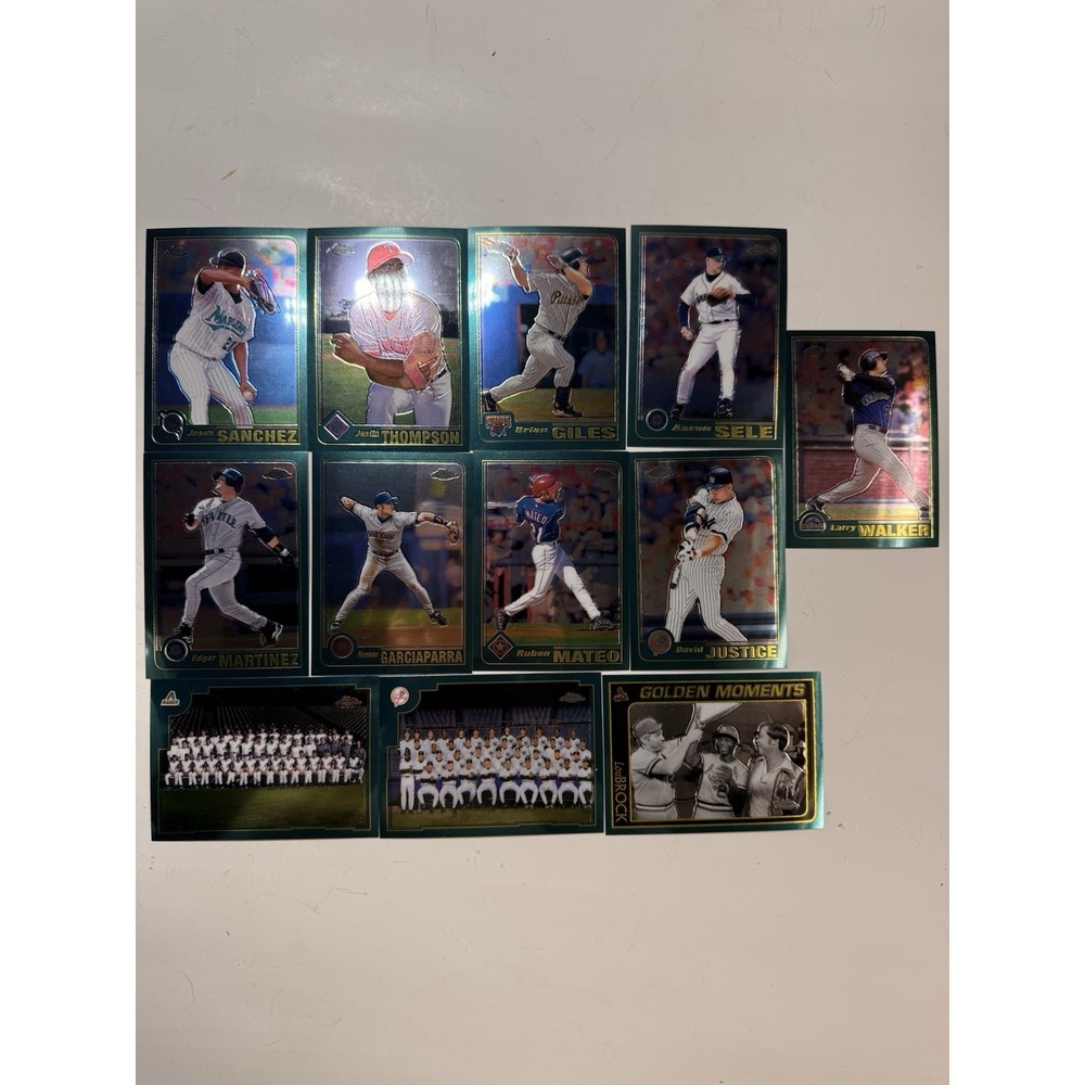 2001 Topps Chrome - Lot Of 12‎ Cards - Excellent Condition.  (C5)